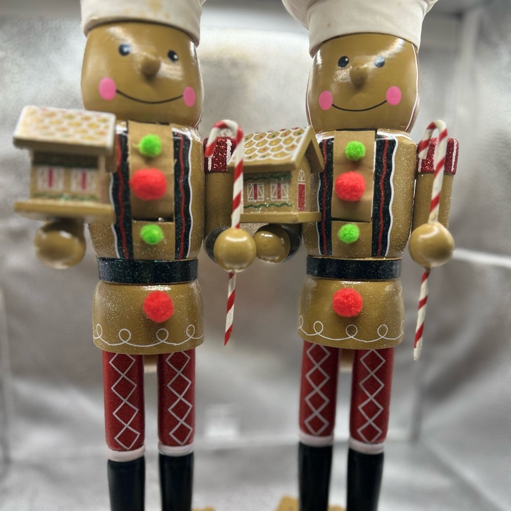 2 Christmas Nutcracker Decoration Ginger Breadman 14 inches 2015